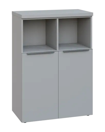 SIN 3 - 8DN2 kancelářská skříň, 2-dveřová/nika, 1120x800x400, šedá